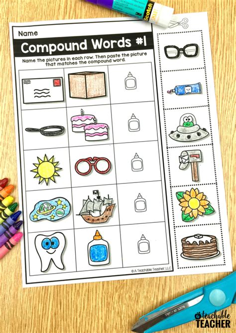 Compound Words Worksheets Cut And Paste