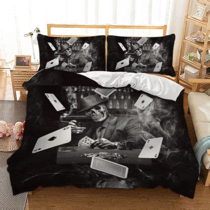 Housse De Couette T Te De Mort Fruno Taies D Oreiller Skull