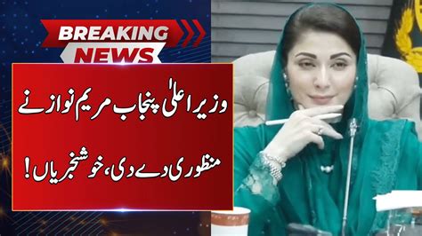 Cm Punjab Maryam Nawaz Issued Big Order Good News For Public Neo News J191w Youtube