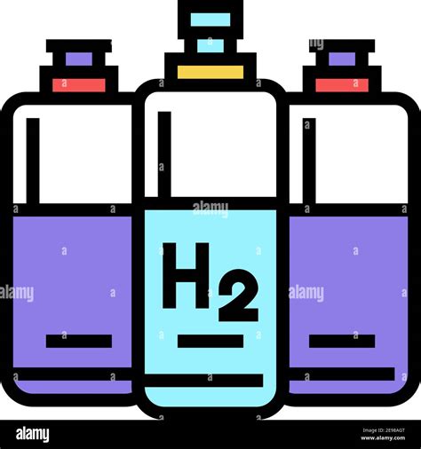 Cylinders Hydrogen Color Icon Vector Illustration Stock Vector Image And Art Alamy