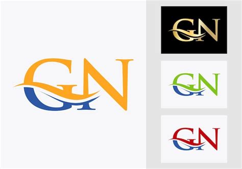 Premium Vector Letter Gn Logo Design Gn Logotype Sign