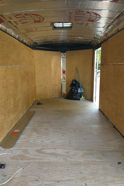 Finished Up Walls On X Cargo Trailer To Camper Conversation Roof