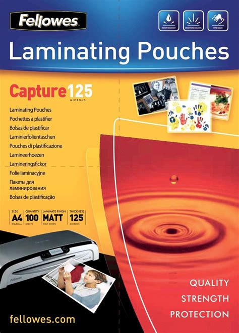 Fellowes Pochette Plastifier Capture Ft A Microns X