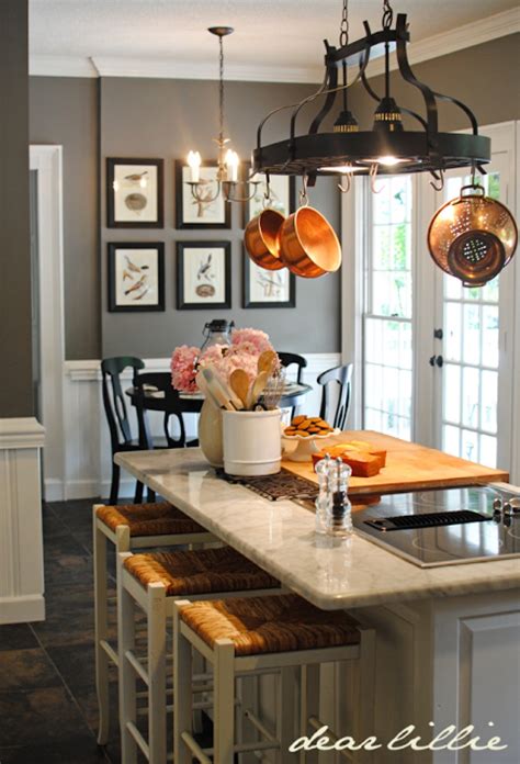 Kitchen Island Pot Rack Lighting Ideas On Foter