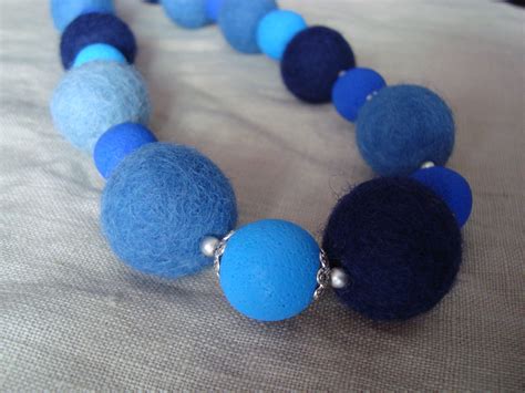 Felted Bead Necklace Felt Jewelry Diy Jewelry Jewellery Crochet