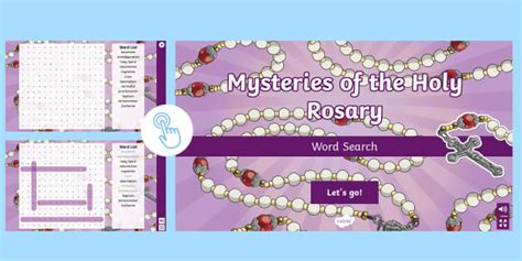 Mysteries Of The Holy Rosary Interactive Word Search