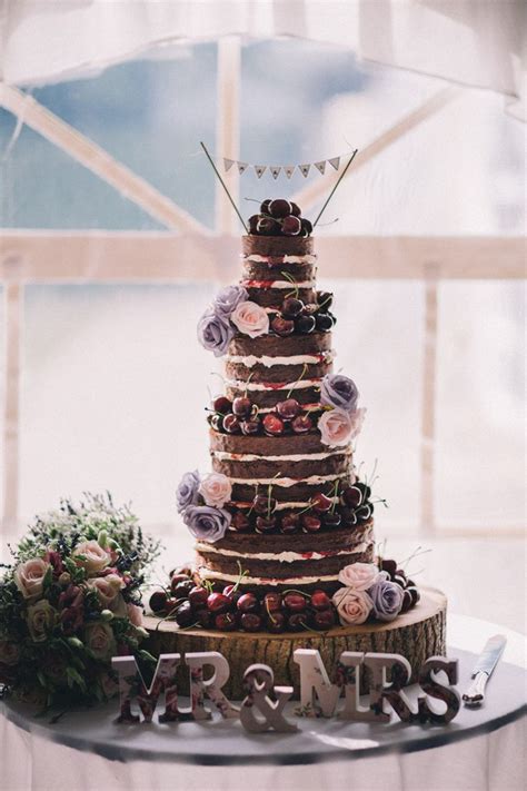 Black Forest Gateau Naked Cake Nush And Phil S Wedding