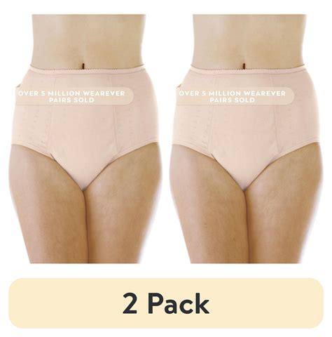 2 Pack Wearever Womens Incontinence Underwear Reusable Maximum Bladder Control Panties For