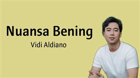 Nuansa Bening Vidi Aldiano Lyrics Lirik Youtube