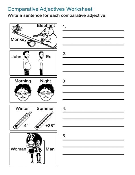 Comparative And Superlative Adjectives Worksheet Pdf