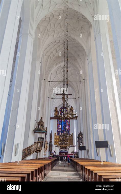 GDANSK POLAND SEPTEMBER 1 2016 Interior Of St Mary S Church In