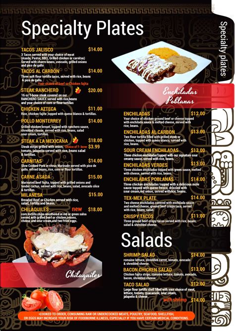 Stephenville Menu :: Azteca