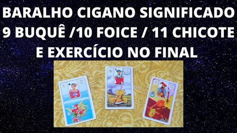 SIGNIFICADO DAS CARTAS DO BARALHO CIGANO BUQUÊ FOICE E CHICOTE YouTube