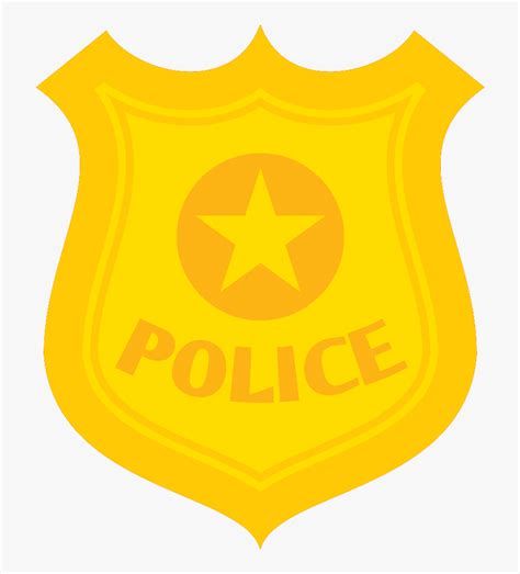 Police Officer Download Cartoon - Transparent Cartoon Police Badge, HD Png Download - kindpng