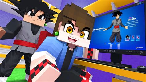 GOKU BLACK Jogou FORTNITE Pela PRIMEIRA VEZ No MINECRAFT YouTube