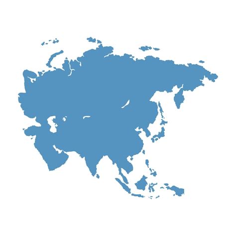 Premium Vector | Asia outline world map map of asia continent