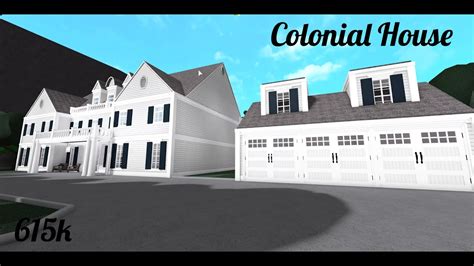 Bloxburg Colonial House 615k Youtube