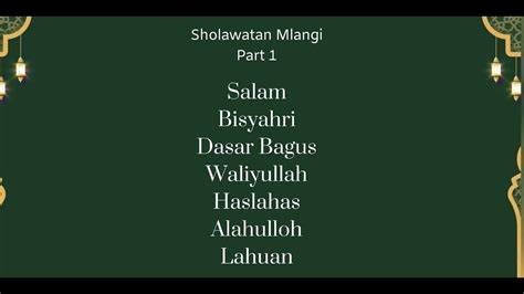 RENGENG RENGENG SHOLAWATAN MLANGI V1 YouTube