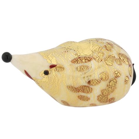 Murano Sculptures Murano Glass Spotty Mouse Figurine White