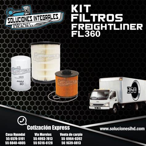 Kit Filtros Freightliner Fl Soluciones Ihd