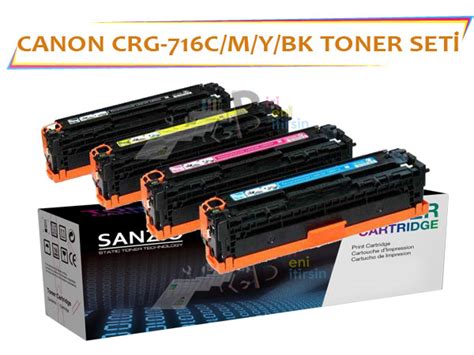 CANON CRG 716C M Y K Muadil Toner Seti LBP5050 MF8030CN MF8050CN