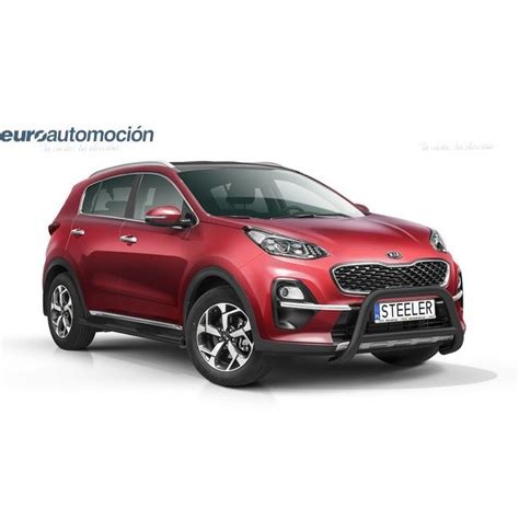 Defensa Delantera Negra Ce Con Traviesa Central Para Kia Sportage