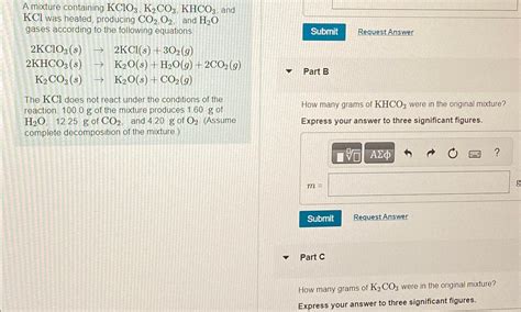 Solved A Mixture Containing Kclo3k2co3khco3 ﻿and Kcl ﻿was