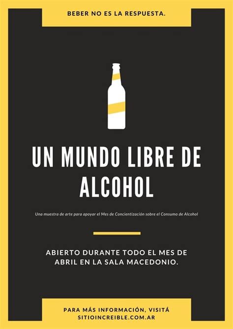 Explorá nuestras plantillas de carteles sobre el alcoholismo Canva