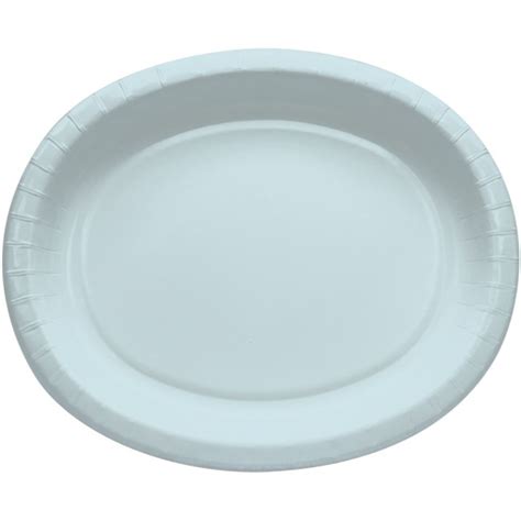 Pastel Blue Sturdy Style 12 Inch Oval Paper Plates Party At Lewis