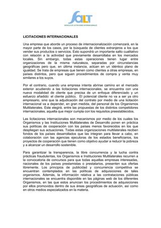 Licitaciones Internacionales PDF