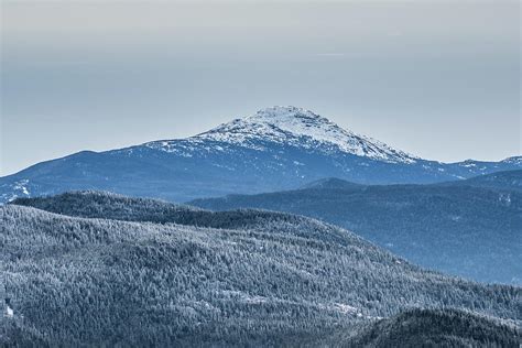 Winter view of Adirondack High Peaks from Cascade Mountain Photograph by Alex Smolyanyy - Pixels