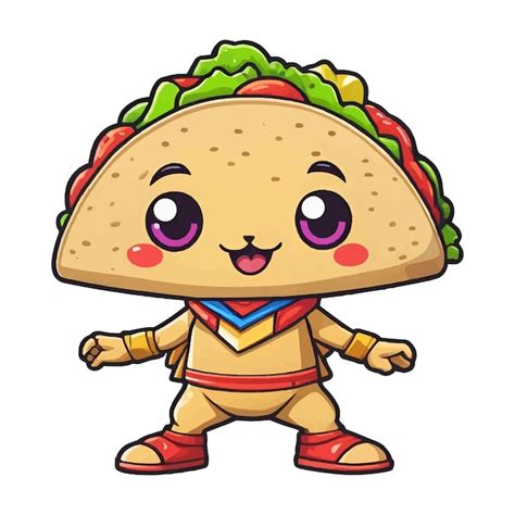 Premium Vector Cute Funny Cartoon Taco Vector