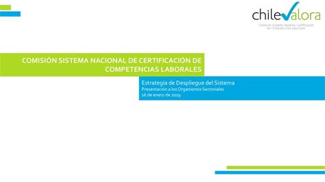 Comisi N Sistema Nacional De Certificaci N De Competencias Laborales