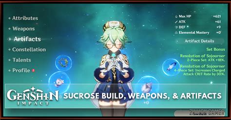 Sucrose Build Weapons And Artifacts Genshin Impact Zilliongamer