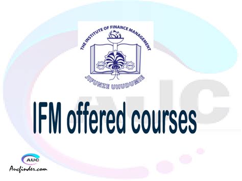 Ifm Courses Institute Of Finance Management Courses