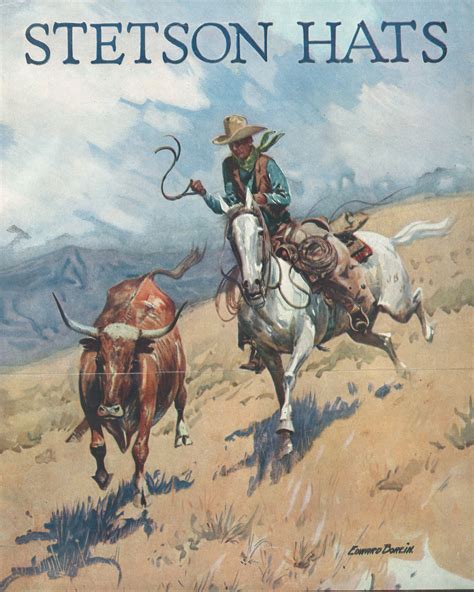 Stetson Classic Ads And Hat Boxes Western Posters Cowboy Art Western Art