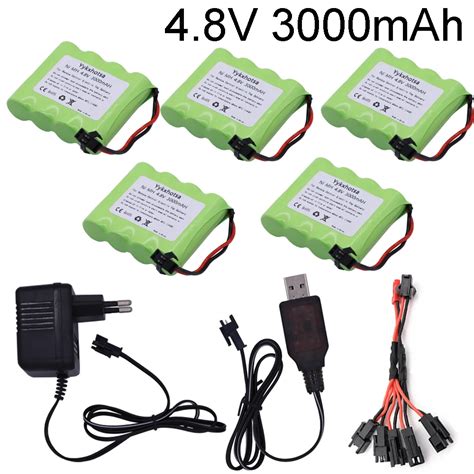 V Mah Nimh Battery With Charger Cable For Rc Toys Cars Tanks