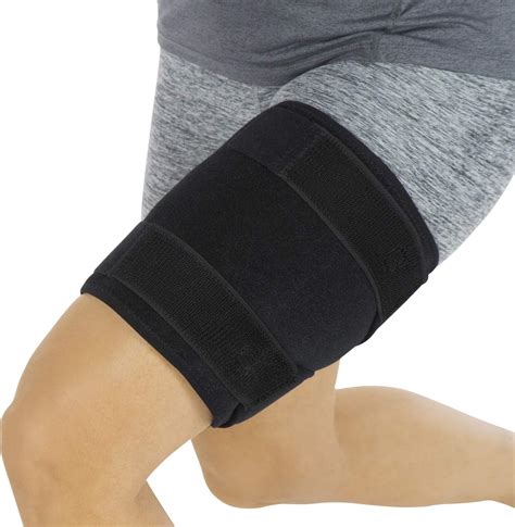 Vive Thigh Brace Hamstring Quad Wrap Adjustable Compression Sleeve