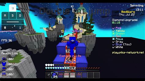 I Done A Double Tnt Jump In Pika Bedwars YouTube