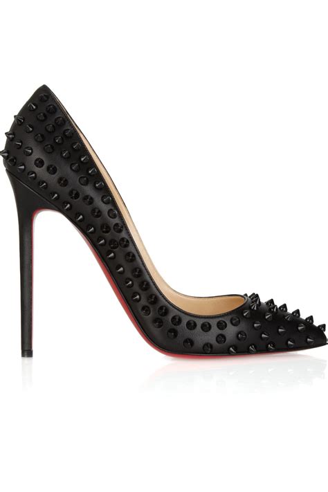 Christian Louboutin Pigalle Spikes Studded Leather Pumps In Black