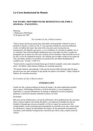 Carta Fundacional Hamas Pdf