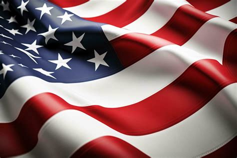 Realistic Of The Waving American Flag With Interisting Texture Waving