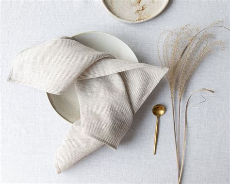 Linen Napkins Set Of Washed Square Simple Finished Soft