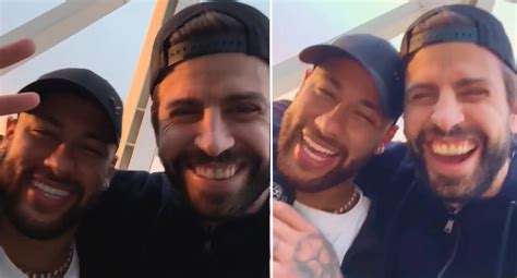 Se Queda Gerard Pique Retrouve Neymar Pour Recréer La Photo Virale De 2017 Football