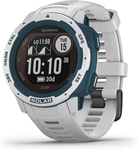 Garmin Instinct Solar Surf Solar Powered Rugged Outdoor Smartwatch