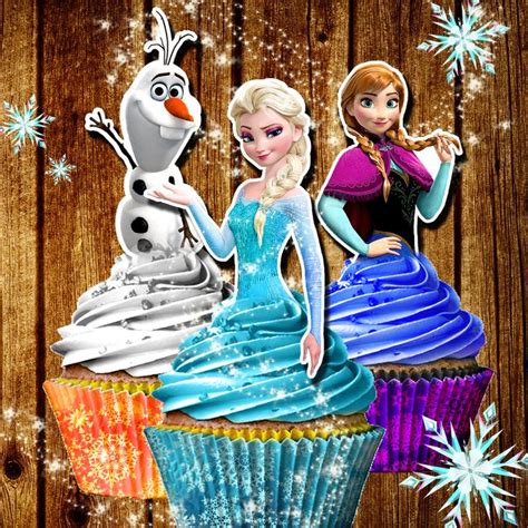 Printable Frozen Cupcake Toppers Elsa Cupcake Toppers Let It Go