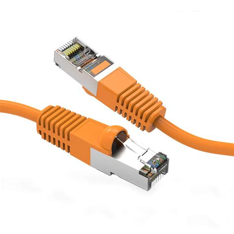 Cablechoice Cat5e Shielded Ethernet Cable 20 Pack 75 Feet Orange 26awg Network