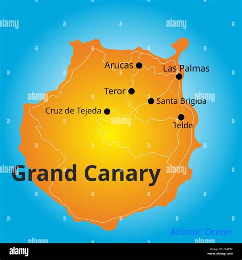 Mapa De Color De Gran Canaria Imagen Vector De Stock Alamy