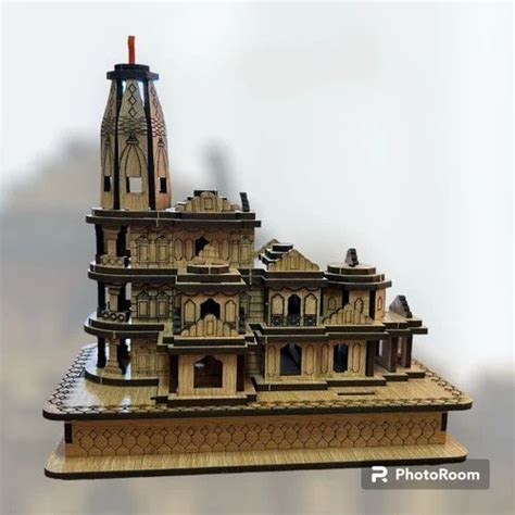 Teak Wood Brown Ayodhya Ram Mandir D Model Inch For Home At Rs