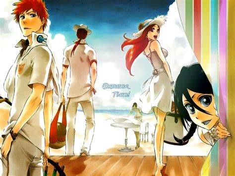 720p Free Download Anime Bleach Rukia Kuchiki Renji Abarai Ichigo Kurosaki Orihime Inoue